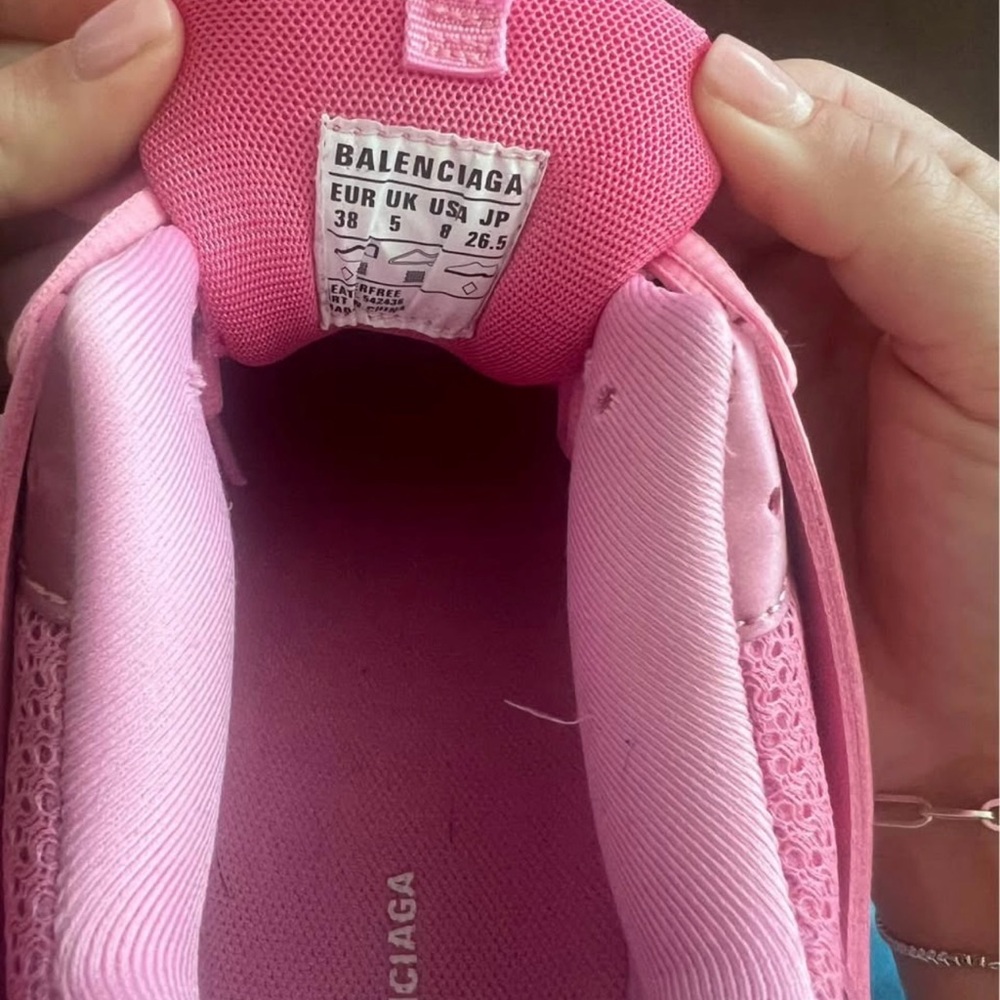 Balenciaga Pink Lace-Up Sneakers - Picture 5 of 5